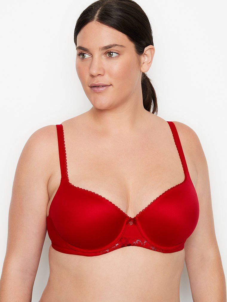 Buy Body By Victoria Lightly-Lined Lace Detail Shimmer Demi Bra