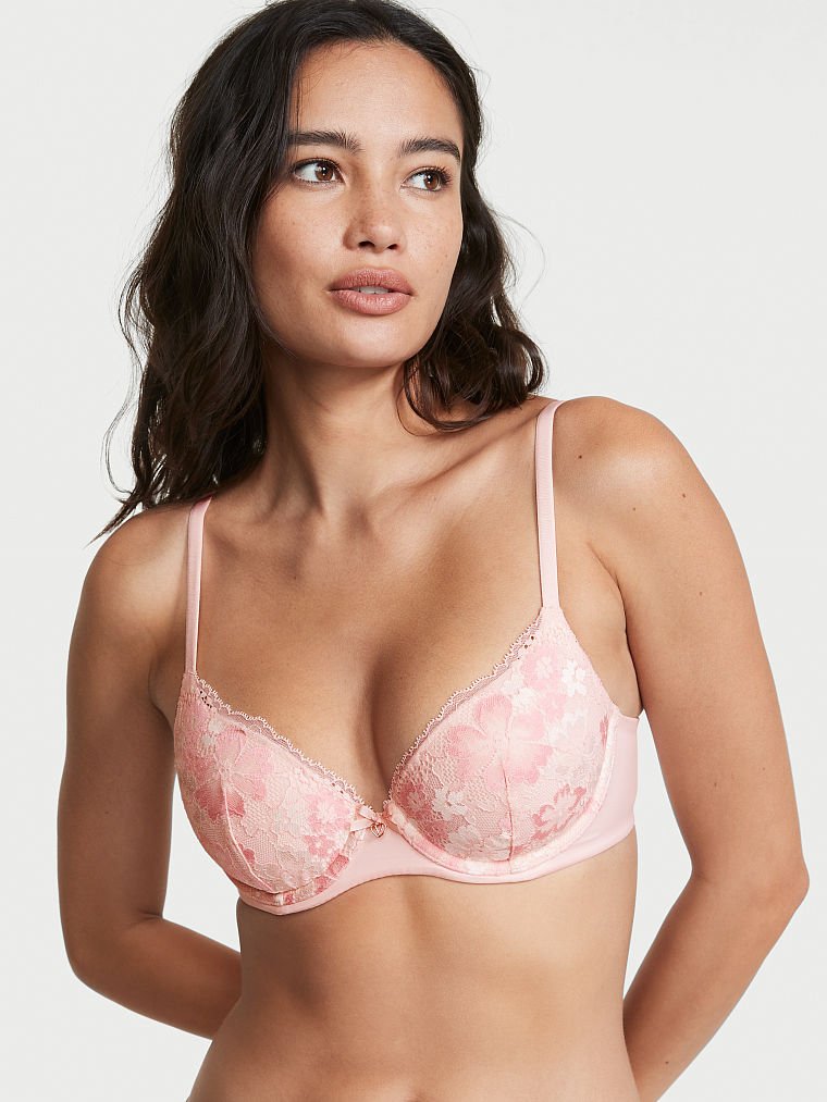 Buy Body By Victoria Lightly-Lined Smooth & Lace Demi Bra Online