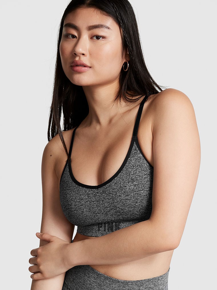 Calvin Klein Womens Medium Impact Reversible Sports Bra Gray Size XS MSRP  $25 