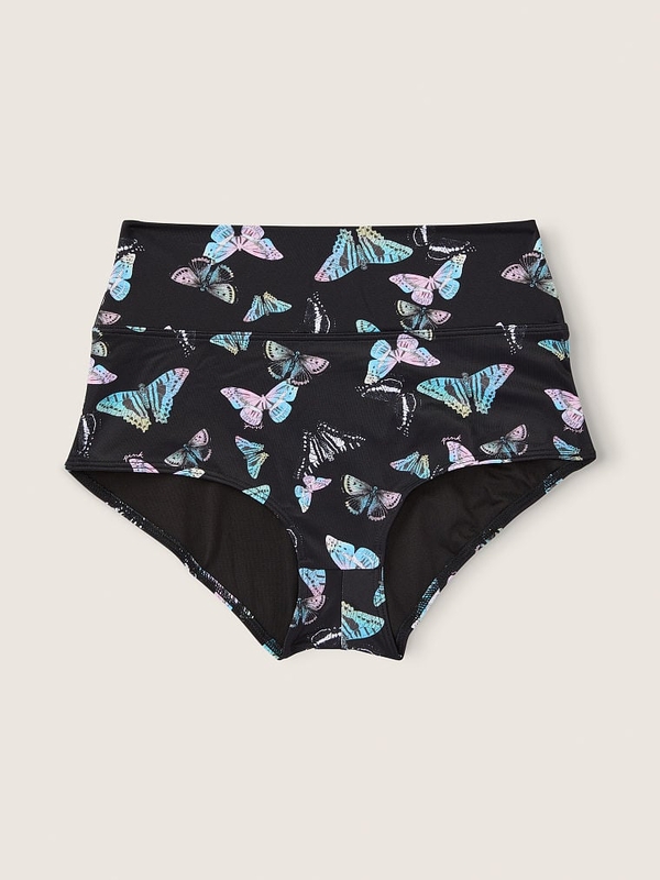 Buy Pink High Waist Full Coverage Bikini Bottom Online in Doha