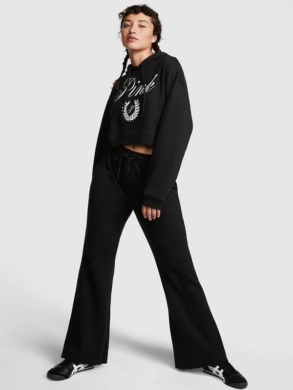 Fleece cropped sweatpants sales
